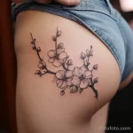 Интимное тату на фото - Cherry blossom tattoo on the side hip style raw d ad abbc _1_2 - 080224 tatufoto.com 084