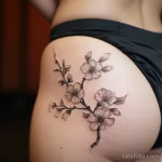 Интимное тату на фото - Cherry blossom tattoo on the side hip style raw d ad abbc _1_2_3 - 080224 tatufoto.com 085