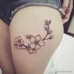 Интимное тату на фото - Cherry blossom tattoo on the side hip style raw f d fd bd eff _1 - 080224 tatufoto.com 091