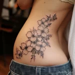 Интимное тату на фото - Cherry blossom tattoo on the side hip style raw f d fd bd eff _1_2_3 - 080224 tatufoto.com 093