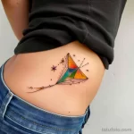 Интимное тату на фото - Colorful kite tattoo on the lower belly style raw ccdbc f bac fbba - 080224 tatufoto.com 110