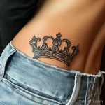 Интимное тату на фото - Crown tattoo on the lower back style raw styliz e b af edbbb _1_2 - 080224 tatufoto.com 120