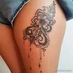 Интимное тату на фото - Dainty lace tattoo on the upper thigh style raw ac d fc a _1 - 080224 tatufoto.com 135