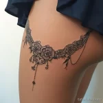 Интимное тату на фото - Dainty lace tattoo on the upper thigh style raw d cd f acf ff _1 - 080224 tatufoto.com 138