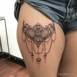 Интимное тату на фото - Dainty lace tattoo on the upper thigh style raw d cd f acf ff _1_2 - 080224 tatufoto.com 139