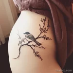 Интимное тату на фото - Delicate bird and branch tattoo on the hip bone s d fd c d efcd _1_2 - 080224 tatufoto.com 145