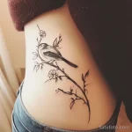 Интимное тату на фото - Delicate bird and branch tattoo on the hip bone s d fd c d efcd _1_2_3 - 080224 tatufoto.com 146