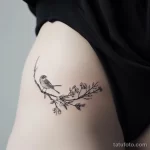 Интимное тату на фото - Delicate bird and branch tattoo on the hip bone s ffde ae e ba eaeb _1_2_3 - 080224 tatufoto.com 158