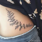 Интимное тату на фото - Delicate fern tattoo on the side waist style raw fde fc e bfa fadede _1_2 - 080224 tatufoto.com 161