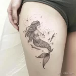 Интимное тату на фото - Delicate mermaid tattoo on the upper thigh style ca b ac cadc _1 - 080224 tatufoto.com 166