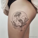Интимное тату на фото - Delicate mermaid tattoo on the upper thigh style dca eebb ad b abfbb - 080224 tatufoto.com 169
