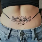 Интимное тату на фото - Delicate ribbon tattoo on the lower abdomen style bacf eb a a cef - 080224 tatufoto.com 182