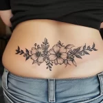 Интимное тату на фото - Floral design tattoo on the lower back style raw af db a bef abf - 080224 tatufoto.com 237