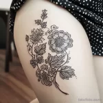 Интимное тату на фото - Intricate floral pattern tattoo on the inner thigh d fa ecbabc _1 - 080224 tatufoto.com 260