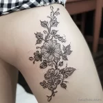 Интимное тату на фото - Intricate floral pattern tattoo on the inner thigh dfc bd f ed bea - 080224 tatufoto.com 263