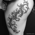 Интимное тату на фото - Intricate vine pattern tattoo on the inner thigh ce a a bcc afcaf _1_2 - 080224 tatufoto.com 269