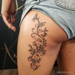 Интимное тату на фото - Intricate vine pattern tattoo on the inner thigh ce a a bcc afcaf _1_2_3 - 080224 tatufoto.com 270