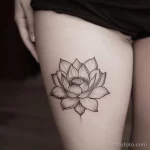 Интимное тату на фото - Lotus flower tattoo on the upper thigh style raw bdc bd aacbf - 080224 tatufoto.com 283