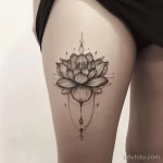 Интимное тату на фото - Lotus flower tattoo on the upper thigh style raw bdc bd aacbf _1_2 - 080224 tatufoto.com 285