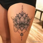 Интимное тату на фото - Lotus flower tattoo on the upper thigh style raw bdc bd aacbf _1_2_3 - 080224 tatufoto.com 286
