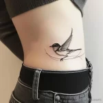 Интимное тату на фото - Minimalist bird tattoo on the side waist style ra bbeab d cd f _1_2 - 080224 tatufoto.com 297