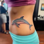 Интимное тату на фото - Playful dolphin tattoo on the side waist style ra bfea c b fd _1_2 - 080224 tatufoto.com 339