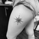 Интимное тату на фото - Small compass rose tattoo on the hip bone style r dcffe a e ffe _1_2_3 - 080224 tatufoto.com 371