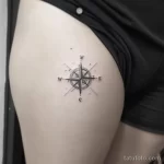 Интимное тату на фото - Small compass rose tattoo on the hip bone style r fecb e b f cdccbbf _1_2_3 - 080224 tatufoto.com 375