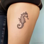 Интимное тату на фото - Small seahorse tattoo near the groin style raw cda e da bf cdad _1_2 - 080224 tatufoto.com 420