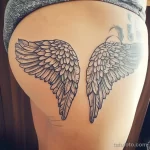 Интимное тату на фото - Stylized angel wings tattoo on the hip style raw cba b c b addb - 080224 tatufoto.com 436