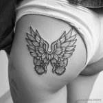 Интимное тату на фото - Stylized angel wings tattoo on the hip style raw fd fe bf cbfcaf - 080224 tatufoto.com 438