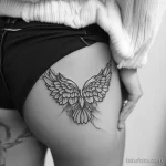 Интимное тату на фото - Stylized angel wings tattoo on the hip style raw fd fe bf cbfcaf _1 - 080224 tatufoto.com 439