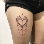 Интимное тату на фото - Stylized heart tattoo on the upper thigh style ra ccffba a cdeece _1 - 080224 tatufoto.com 464