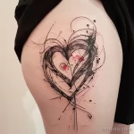 Интимное тату на фото - Stylized heart tattoo on the upper thigh style ra ccffba a cdeece _1_2_3 - 080224 tatufoto.com 466
