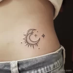 Интимное тату на фото - Tiny sun and moon tattoo on the lower abdomen sty ab edf dce bd ad _1 - 080224 tatufoto.com 526