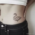 Интимное тату на фото - Tiny swan tattoo on the lower abdomen style raw cae bf f db ddbae _1_2 - 080224 tatufoto.com 538