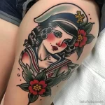 Интимное тату на фото - Traditional sailor tattoo on the upper thigh styl d afd bea ceffba _1 - 080224 tatufoto.com 543