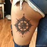 Интимное тату на фото - Vintage compass tattoo on the hip bone style raw fd bc ff df bcbfbd _1_2 - 080224 tatufoto.com 553