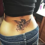 Интимное тату на фото - Whimsical fairy tattoo on the lower back style ra bbe ff d aec eadb _1 - 080224 tatufoto.com 560