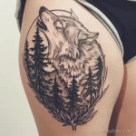 Интимное тату на фото - Wolf howling tattoo on the upper thigh style raw ddbbd df d aeb efaddfd _1_2_3 - 080224 tatufoto.com 570