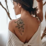 Интимное тату на фото - Woman in a serene pose with a nature inspired intima de be af bbeed _1_2_3 - 080224 tatufoto.com 583