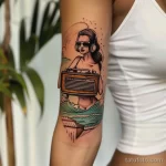Татуировка про радио - Realistic depiction of a retro radio receiver inked bde c bc ac - 130224 tatufoto.com 004