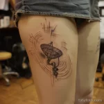 Татуировка про радио - Realistic example of a tattoo on a persons body with eae f ae aded - 130224 tatufoto.com 074