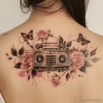 Татуировка про радио - Realistic sketch of a vintage radio dial tattooed on fecb fd bfe e cfdef - 130224 tatufoto.com 093
