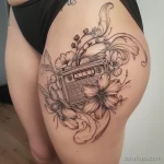 Татуировка про радио - Realistic sketch of a vintage radio set inked on the cba dd bc dafcc - 130224 tatufoto.com 094