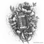 Татуировка про радио - Realistic tattoo concept of a radio microphone inter a bd acc fccbc - 130224 tatufoto.com 099