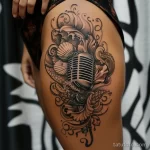 Татуировка про радио - Realistic tattoo concept of a radio microphone surro f af aefdd - 130224 tatufoto.com 105