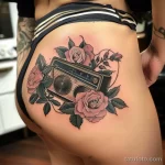 Татуировка про радио - Realistic tattoo design of a vintage radio nestled a cda a aa d eacdbe - 130224 tatufoto.com 132
