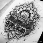 Татуировка про радио - Realistic tattoo idea featuring a detailed radio set cfcc ea fe cfeafa - 130224 tatufoto.com 142