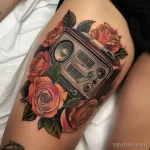 Татуировка про радио - Realistic tattoo inspiration with a vintage radio se dab de b faff _1_2 - 130224 tatufoto.com 187